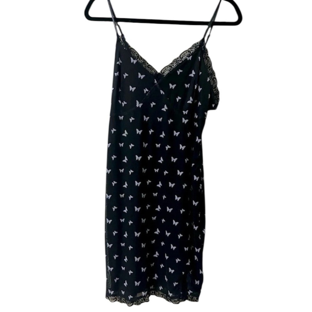 NWT Butterfly Print Mesh Mini Cami Dress Size Large Wild Fable Coquette Whimsy